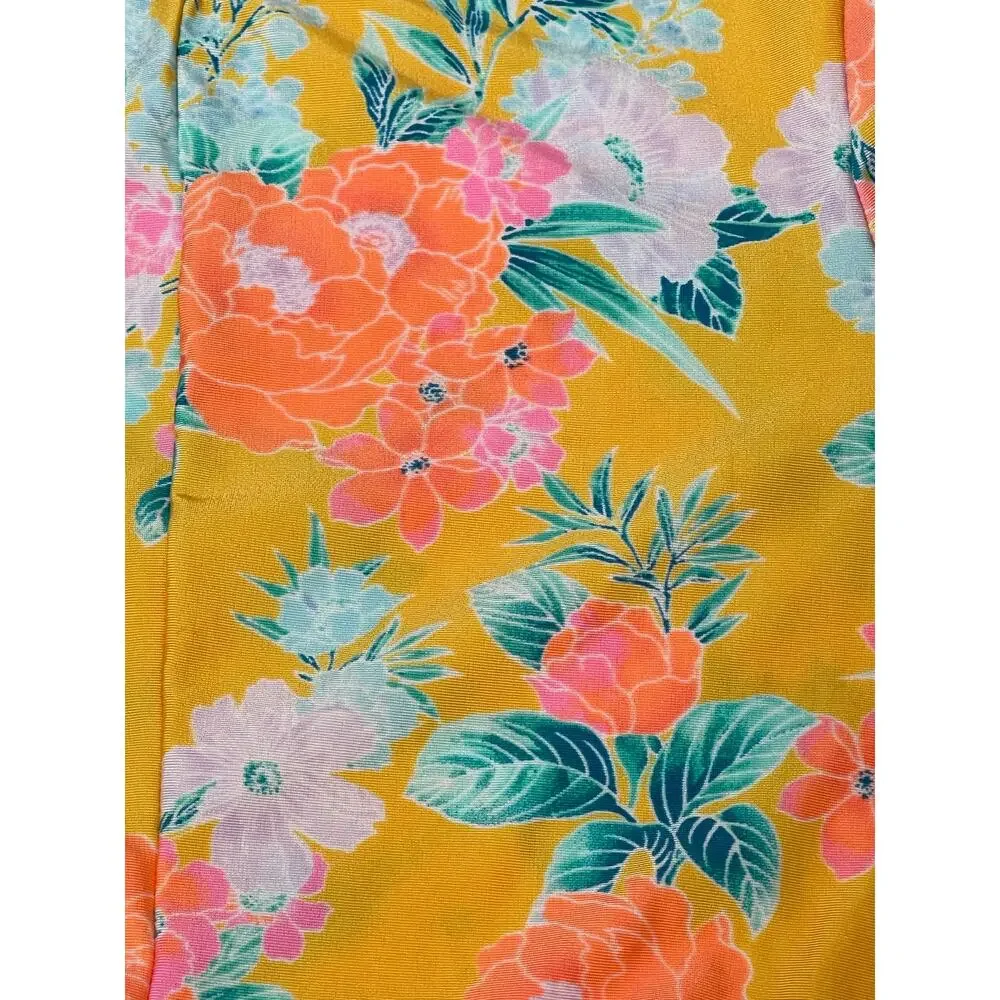 NWT X-Large  14/16- Girls' Floral Print  Bikini Top  - Art Class
